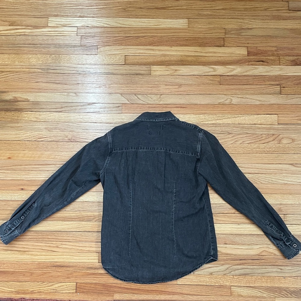 MADEWELL Charcoal Chambray Tuxedo Buttondown Shirt - Picture 12 of 15